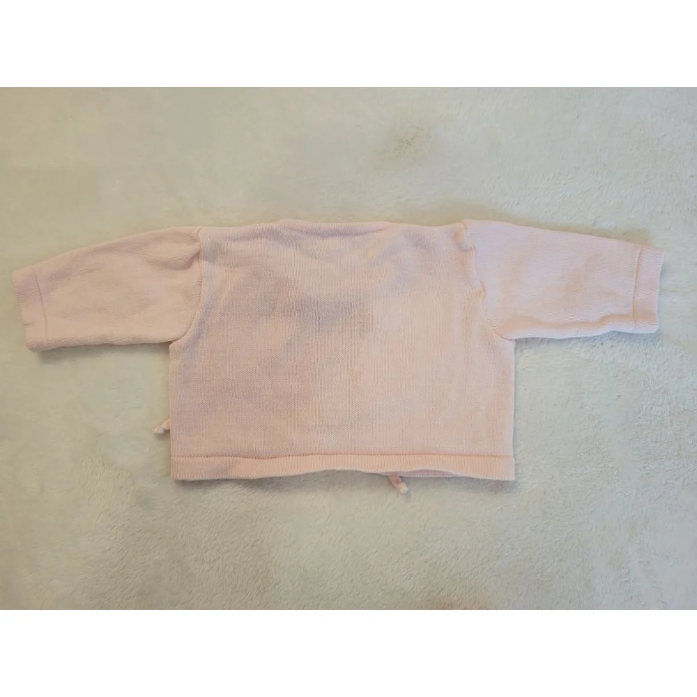 Bundle 2 Vintage Teddy Tots Baby Girl Pink Knit Sets Size 0